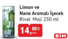 RİVAL MOJİ LİMON VE NANE AROMALI İÇECEK 250 ML